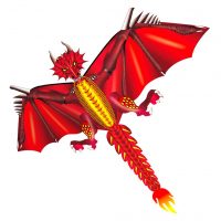 3D létající drak - Červený drak