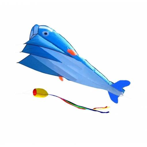 Foto - 3D létající drak - Modrý delfín