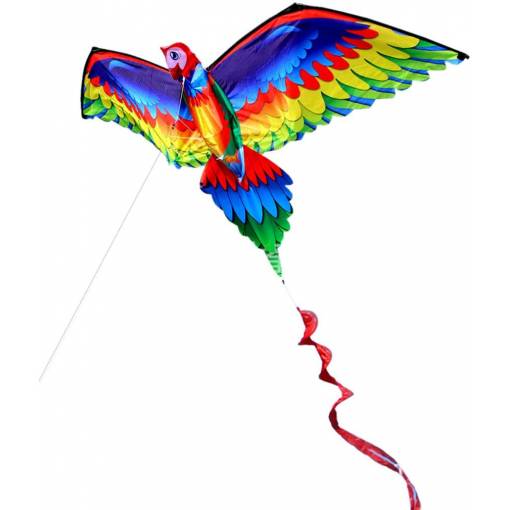 Foto - 3D létající drak - Papoušek s ocasem
